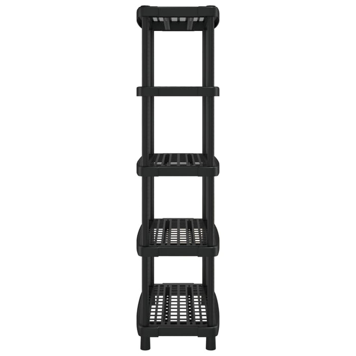 Raft depozitare cu 5 polițe, negru, 93,5x45,5x194,5 cm, PP - WALTI WALTI