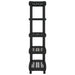 Raft depozitare cu 5 polițe, negru, 93,5x45,5x194,5 cm, PP - WALTI WALTI