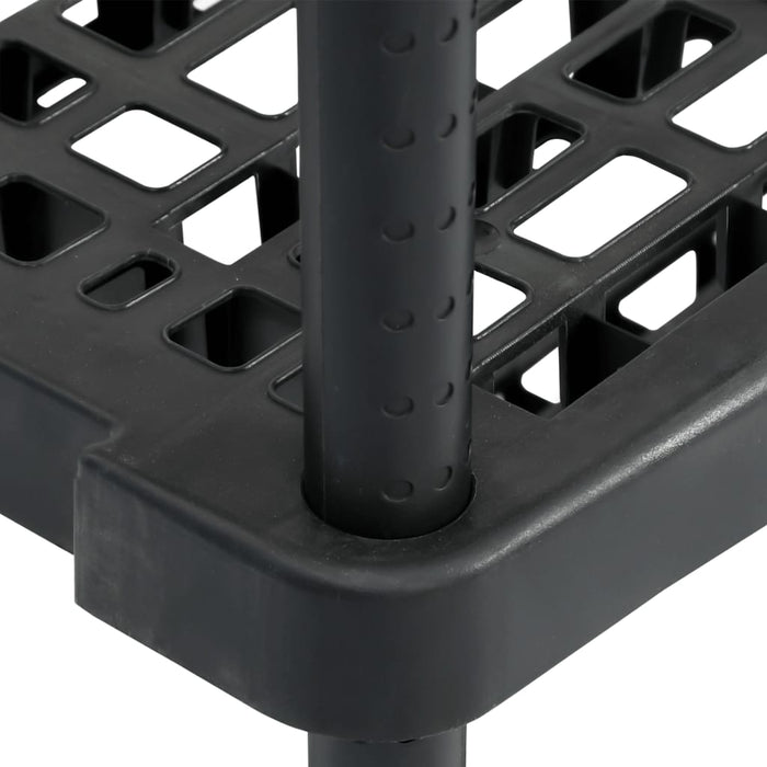 Raft depozitare cu 5 polițe, negru, 93,5x45,5x194,5 cm, PP - WALTI WALTI