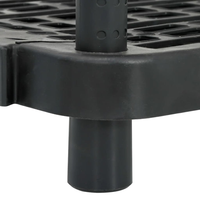 Raft depozitare cu 5 polițe, negru, 93,5x45,5x194,5 cm, PP - WALTI WALTI