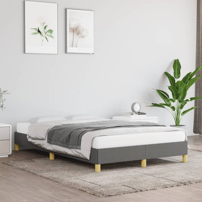 Cadru de pat fără saltea gri închis 120x190 cm țesătură WALTI