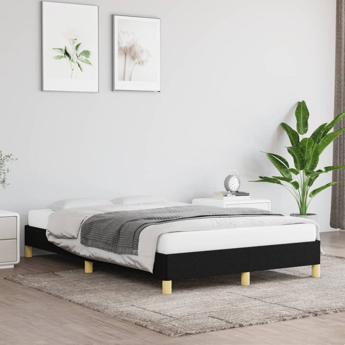 Cadru de pat fără saltea Negru 120x190 cm țesătură WALTI