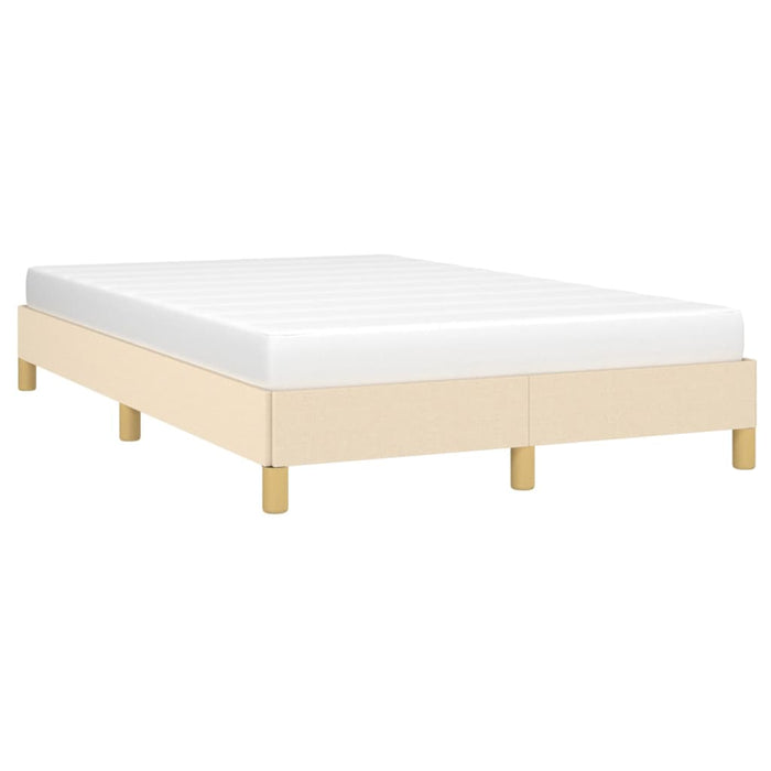 Cadru de pat fără saltea cremă 120x190 cm țesătură WALTI