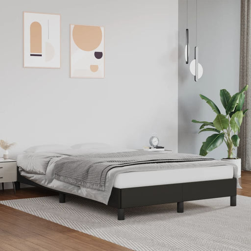 Cadru de pat fără saltea Negru piele artificială - WALTI WALTI