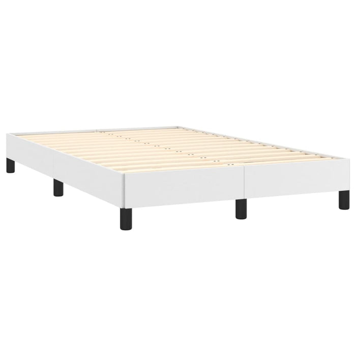 Cadru de pat fără saltea alb 120x190 cm piele artificială WALTI