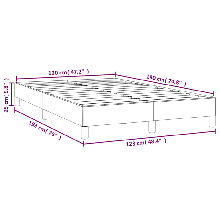 Cadru de pat fără saltea cremă 120x190 cm piele artificială - WALTI WALTI
