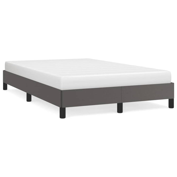 Cadru de pat fără saltea gri 120x190 cm piele artificială WALTI