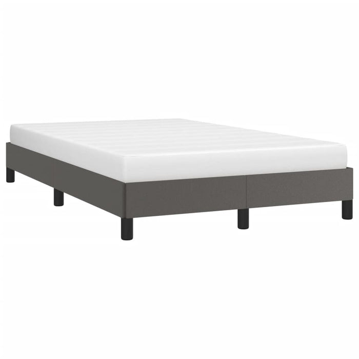 Cadru de pat fără saltea gri 120x190 cm piele artificială WALTI