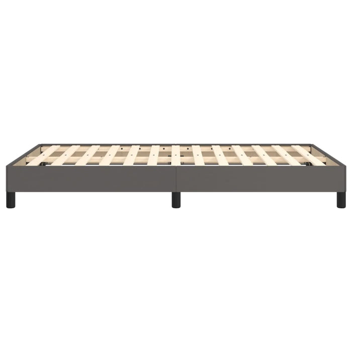 Cadru de pat fără saltea gri 120x190 cm piele artificială WALTI