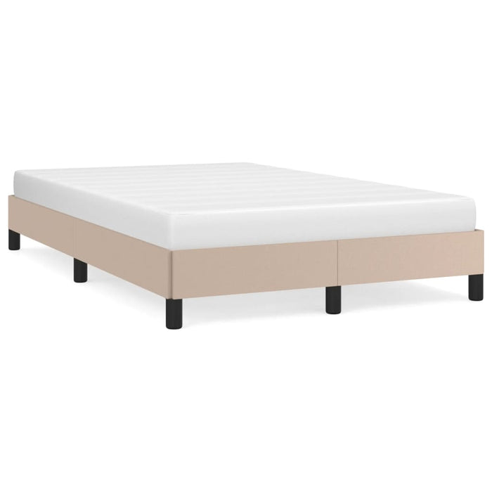 Cadru de pat fără saltea cappuccino 120x190cm piele artificială WALTI