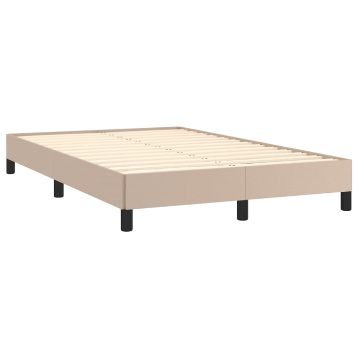 Cadru de pat fără saltea cappuccino 120x190cm piele artificială WALTI