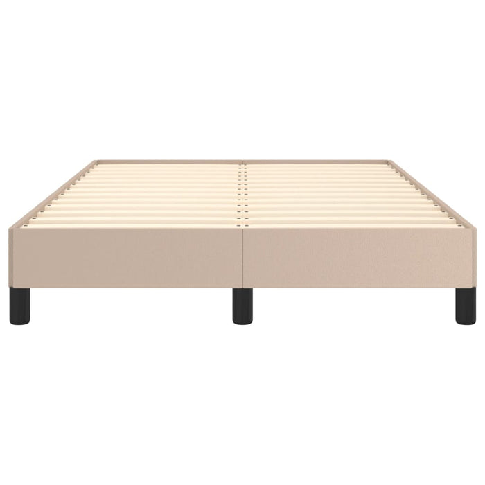 Cadru de pat fără saltea cappuccino 120x190cm piele artificială WALTI