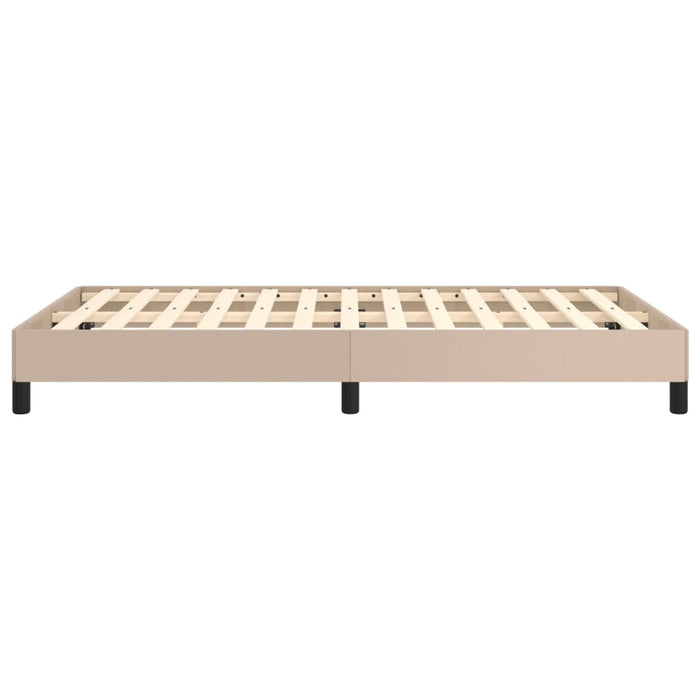 Cadru de pat fără saltea cappuccino 120x190cm piele artificială WALTI