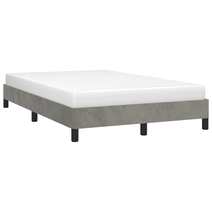 Cadru de de pat fără saltea Gri deschis 120x190 cm catifea WALTI