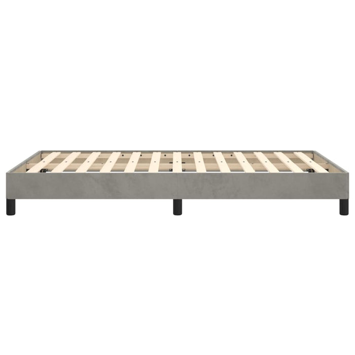 Cadru de de pat fără saltea Gri deschis 120x190 cm catifea WALTI