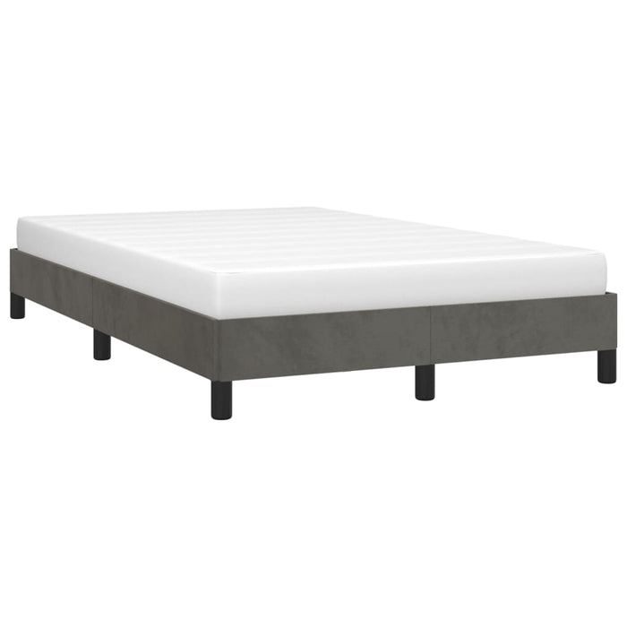 Cadru de pat fără saltea Gri închis 120x190 cm catifea WALTI
