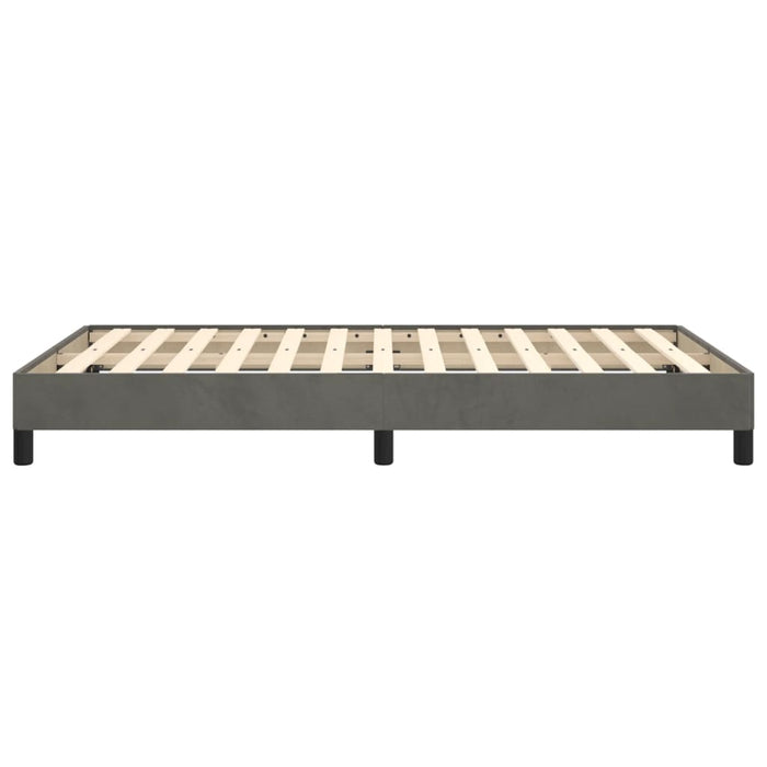 Cadru de pat fără saltea Gri închis 120x190 cm catifea WALTI