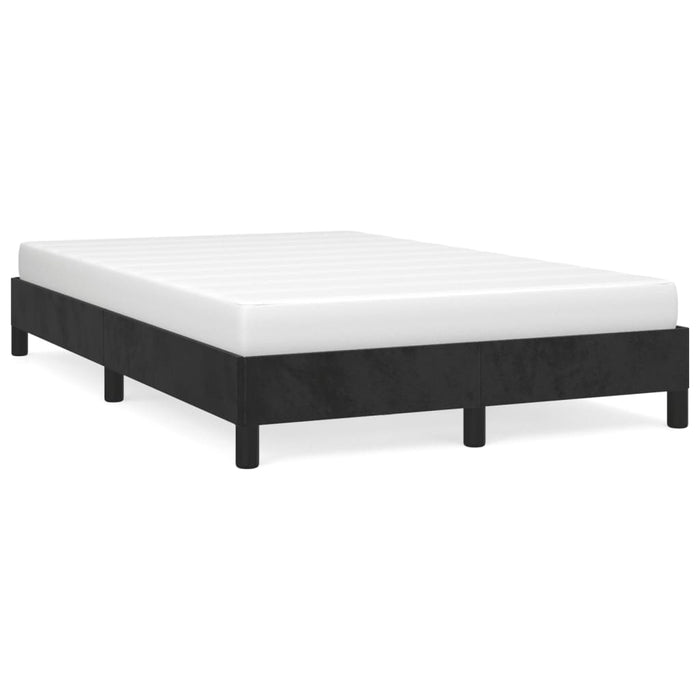 Cadru de pat fără saltea Negru 120x190 cm catifea WALTI