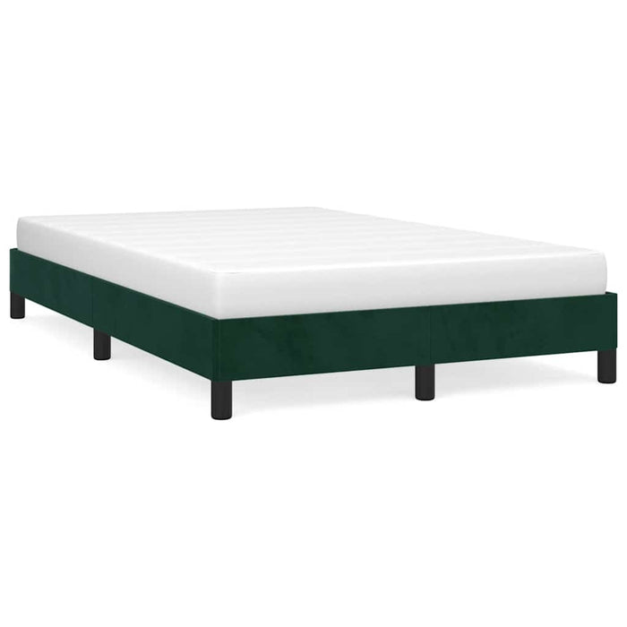 Cadru de pat fără saltea verde închis 120x190 cm catifea WALTI