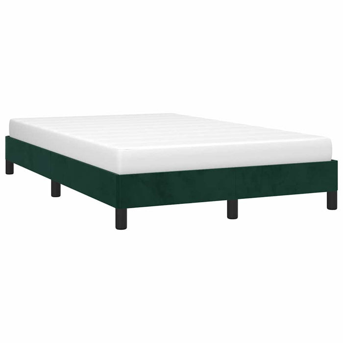 Cadru de pat fără saltea verde închis 120x190 cm catifea WALTI
