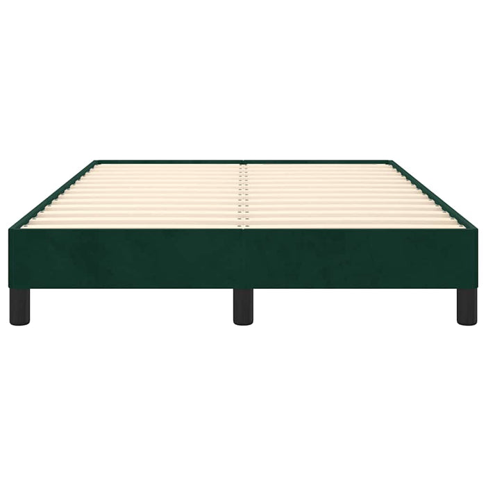 Cadru de pat fără saltea verde închis 120x190 cm catifea WALTI