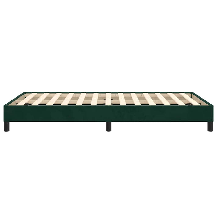 Cadru de pat fără saltea verde închis 120x190 cm catifea WALTI
