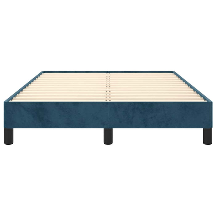 Cadru de pat fără saltea albastru închis 120x190 cm catifea WALTI