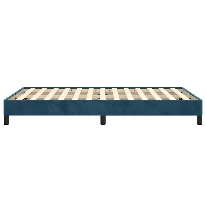 Cadru de pat fără saltea albastru închis 120x190 cm catifea WALTI