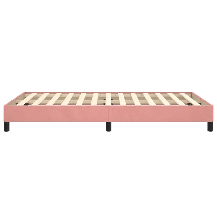 Cadru de pat fără saltea roz 120x190 cm catifea WALTI