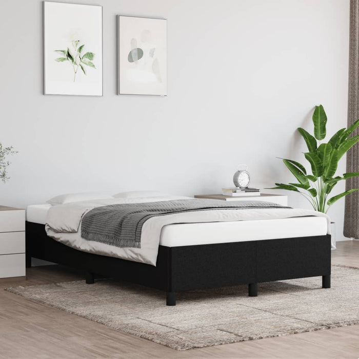Cadru de pat fără saltea Negru 120x190 cm țesătură WALTI