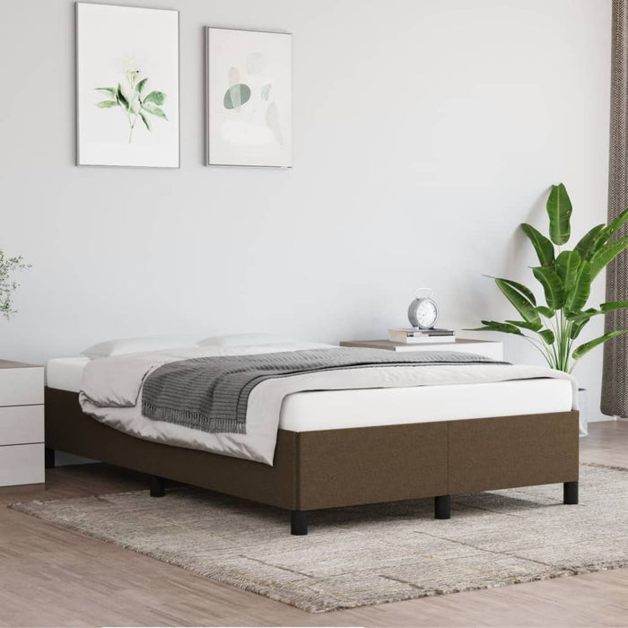 Cadru de pat fără saltea țesătură maro 120x190 cm țesătură WALTI