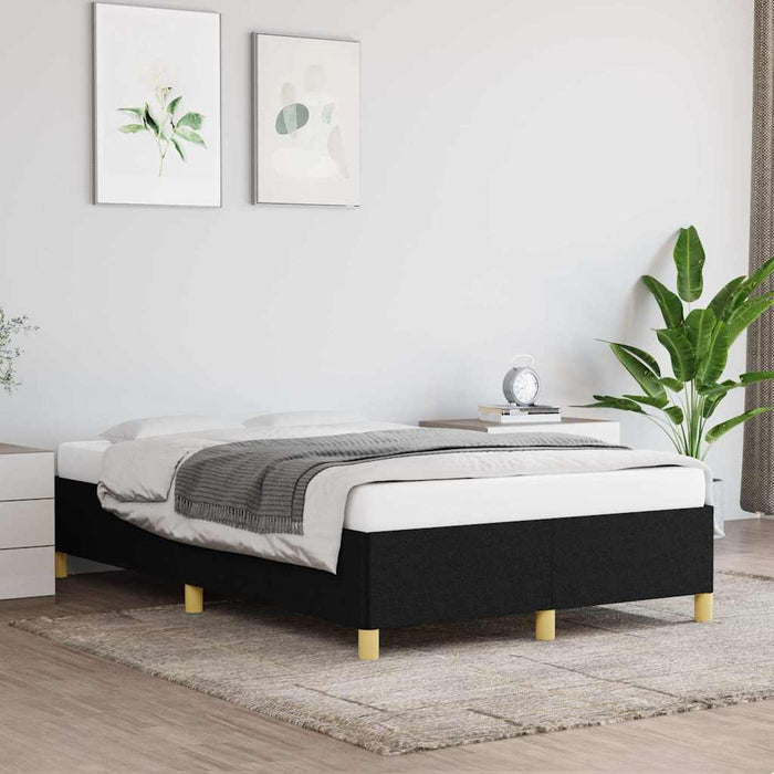 Cadru de pat fără saltea Negru 120x190 cm țesătură WALTI