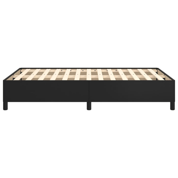 Cadru de pat fără saltea Negru piele artificială WALTI