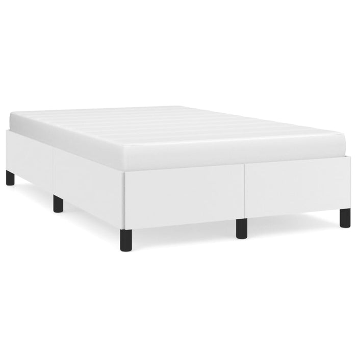 Cadru de pat fără saltea alb 120x190 cm piele artificială WALTI
