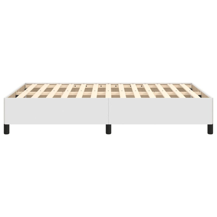Cadru de pat fără saltea alb 120x190 cm piele artificială WALTI