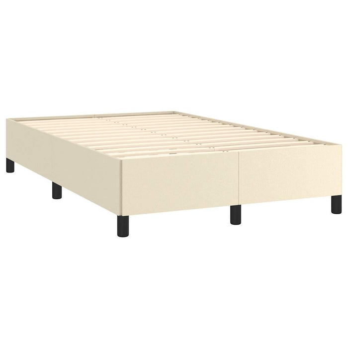 Cadru de pat fără saltea cremă 120x190 cm piele artificială - WALTI WALTI