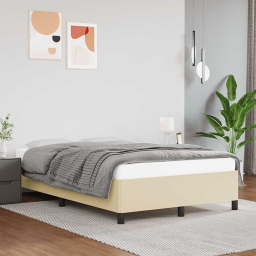Cadru de pat fără saltea cremă 120x190 cm piele artificială - WALTI WALTI