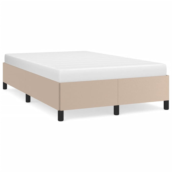 Cadru de pat fără saltea cappuccino 120x190cm piele artificială WALTI