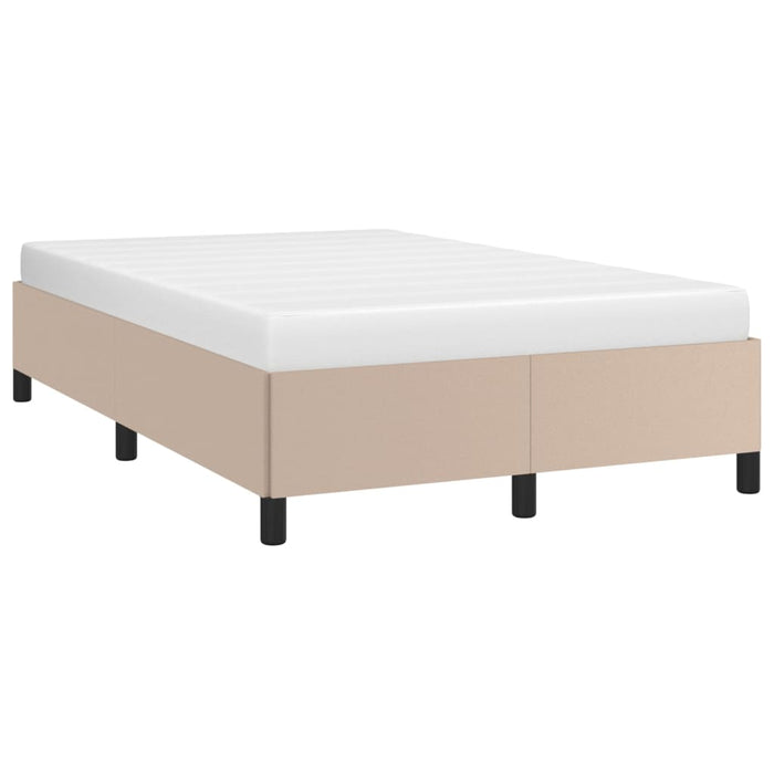Cadru de pat fără saltea cappuccino 120x190cm piele artificială WALTI