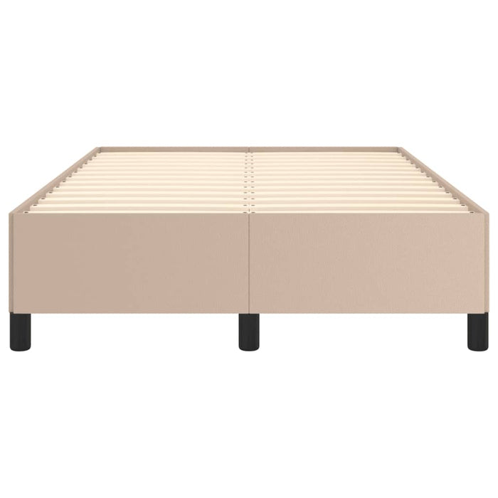 Cadru de pat fără saltea cappuccino 120x190cm piele artificială WALTI