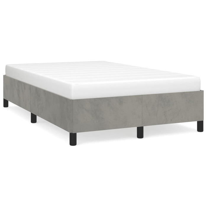 Cadru de de pat fără saltea Gri deschis 120x190 cm catifea WALTI