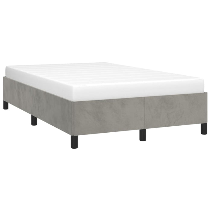 Cadru de de pat fără saltea Gri deschis 120x190 cm catifea WALTI