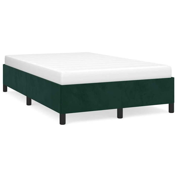 Cadru de pat fără saltea verde închis 120x190 cm catifea WALTI