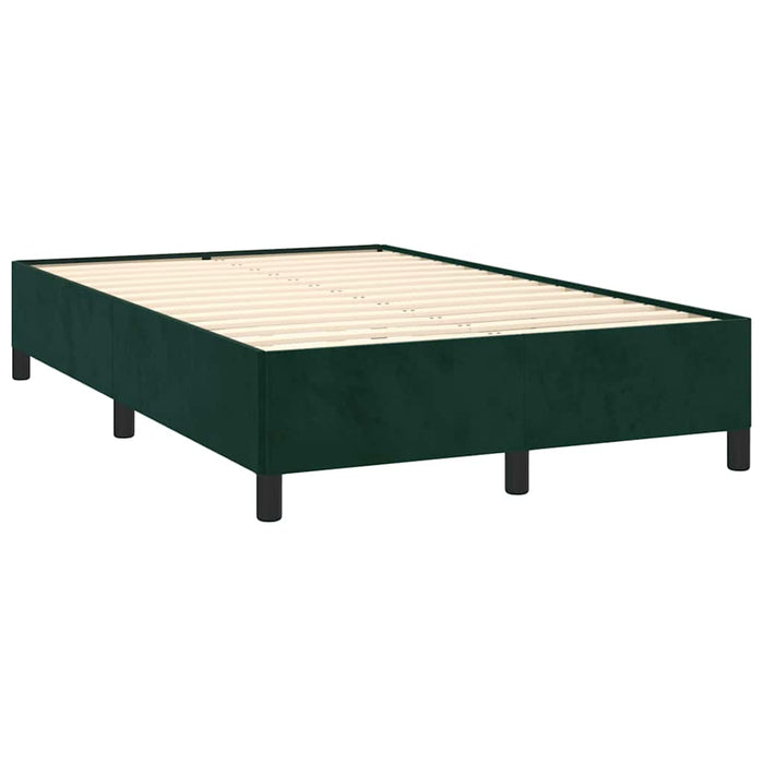 Cadru de pat fără saltea verde închis 120x190 cm catifea WALTI