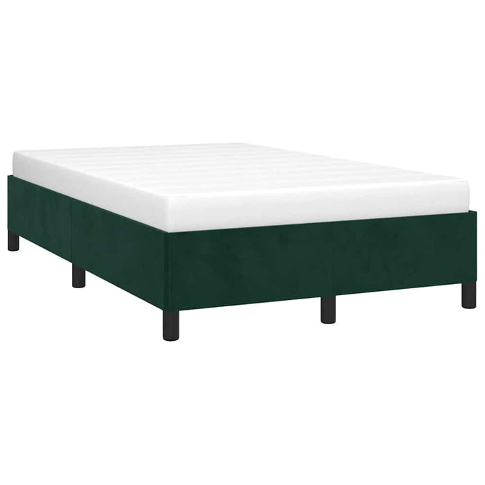 Cadru de pat fără saltea verde închis 120x190 cm catifea WALTI