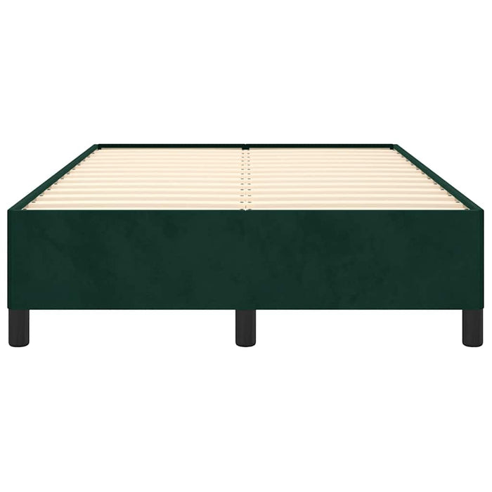Cadru de pat fără saltea verde închis 120x190 cm catifea WALTI