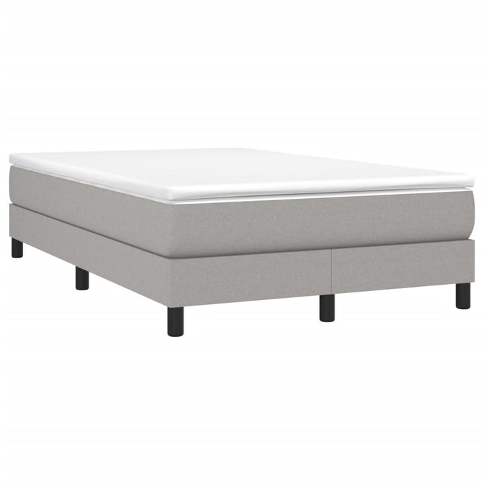 Pat box spring cu saltea, gri deschis, 120x190 cm, textil - WALTI WALTI