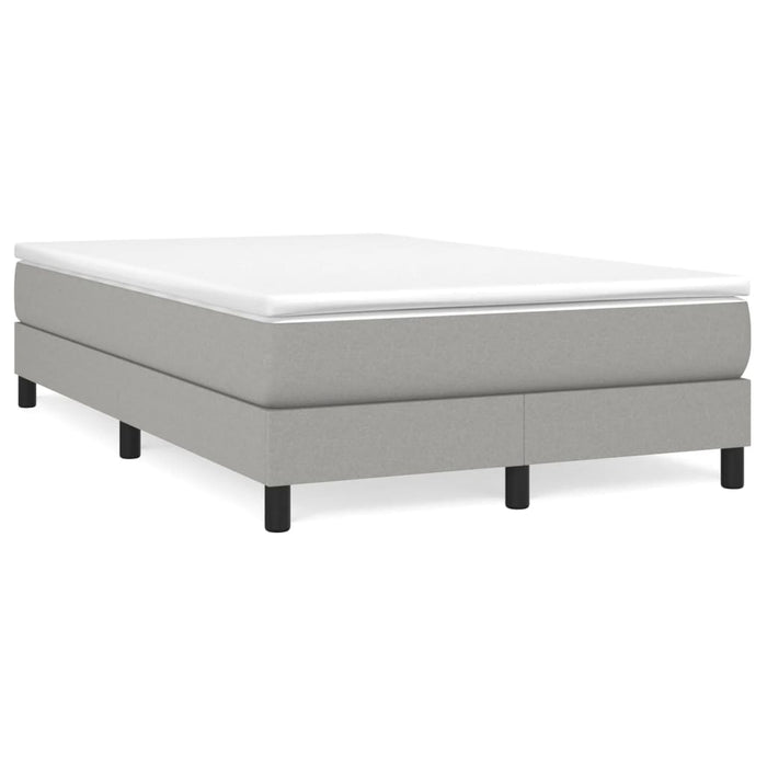 Pat box spring cu saltea, gri deschis, 120x190 cm, textil - WALTI WALTI