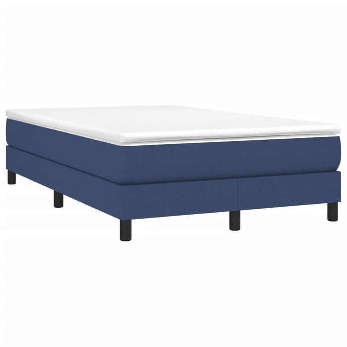 Pat box spring cu saltea, albastru, 120x190 cm, material textil - WALTI WALTI