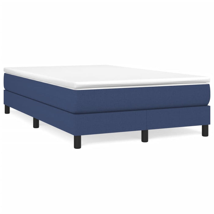 Pat box spring cu saltea, albastru, 120x190 cm, material textil - WALTI WALTI